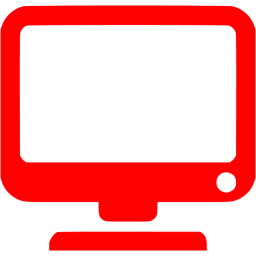 Red Monitor Icon 256x256 Red Monitor Icon