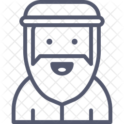 256x256 Monk Icon Of Line Style