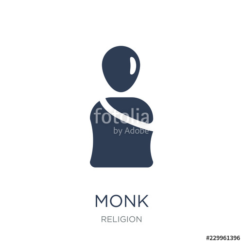 500x500 Monk Icon Trendy Flat Vector Monk Icon On White Background