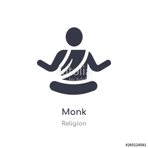 500x500 Monk Icon Isolated Monk Icon Vector Illustration From Religion