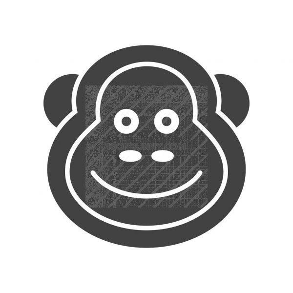 600x600 Monkey Glyph Icon