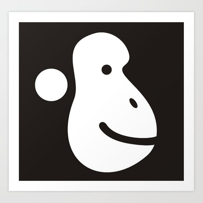 700x700 Monkey Icon Art Print