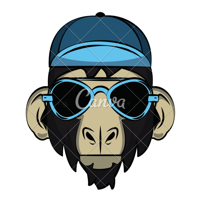 800x800 Cool Hipster Monkey Icon