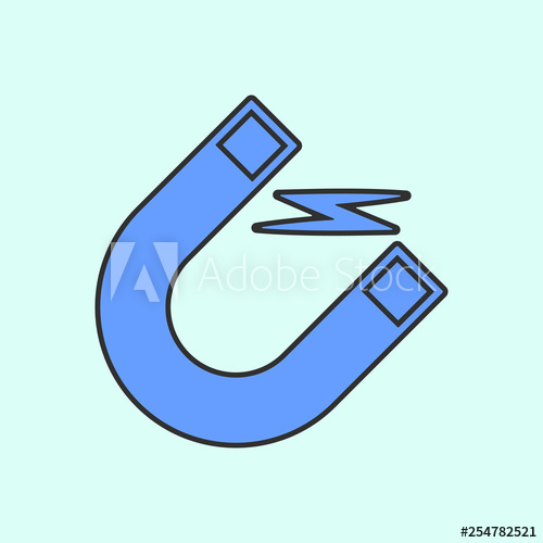 500x500 Magnet Icon Mono Color Icon Simple Color Vector Of Education