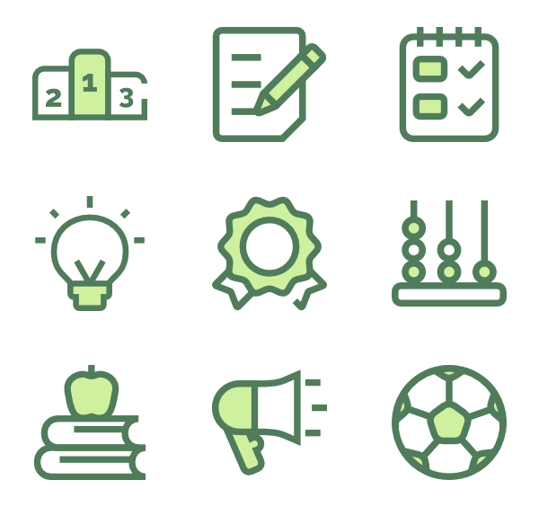 600x564 Monochrome Icon Style Green