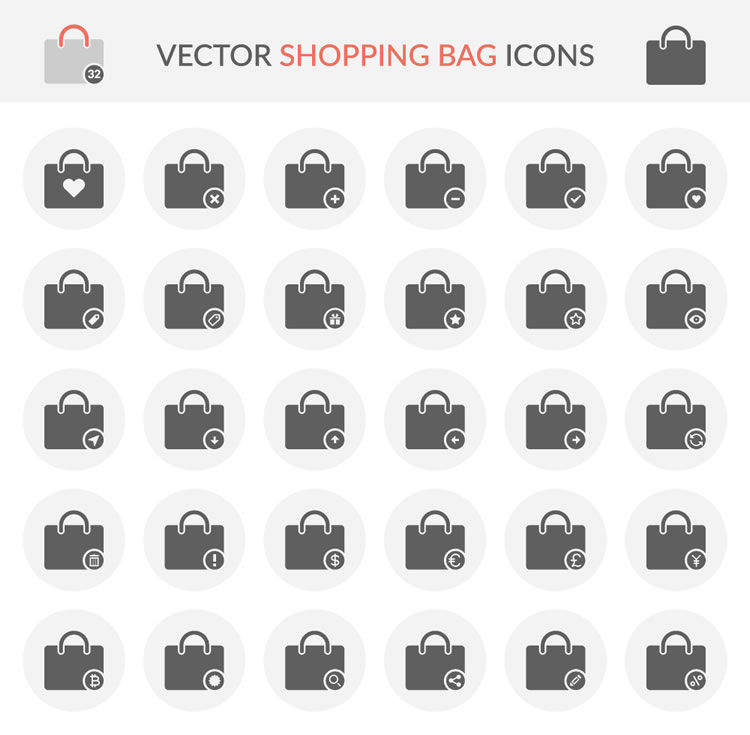 750x735 Mono Color Shopping Bag Icons Whsr