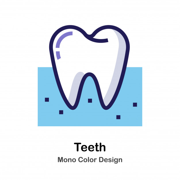 626x626 Teeth Mono Color Icon Vector Premium Download