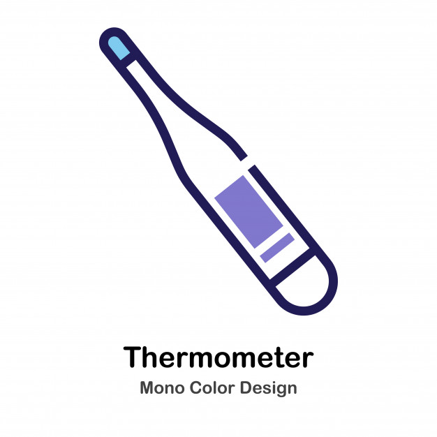 626x626 Thermometer Mono Color Icon Vector Premium Download