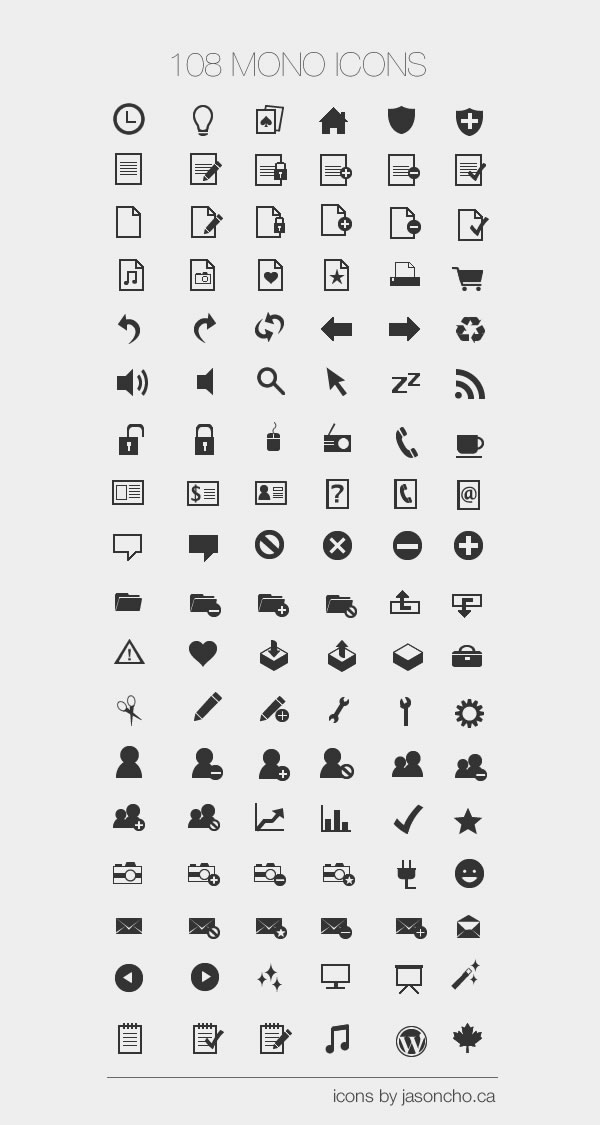 600x1125 Free Grey Mono Icon Pack