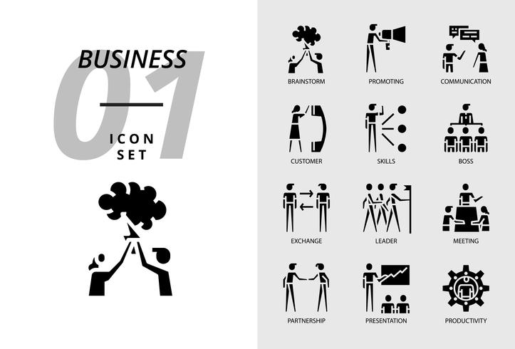 723x490 Icon Pack For Business, Brainstorm, Promoting, Communication