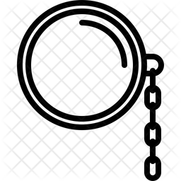 256x256 Monocle Icon Of Line Style