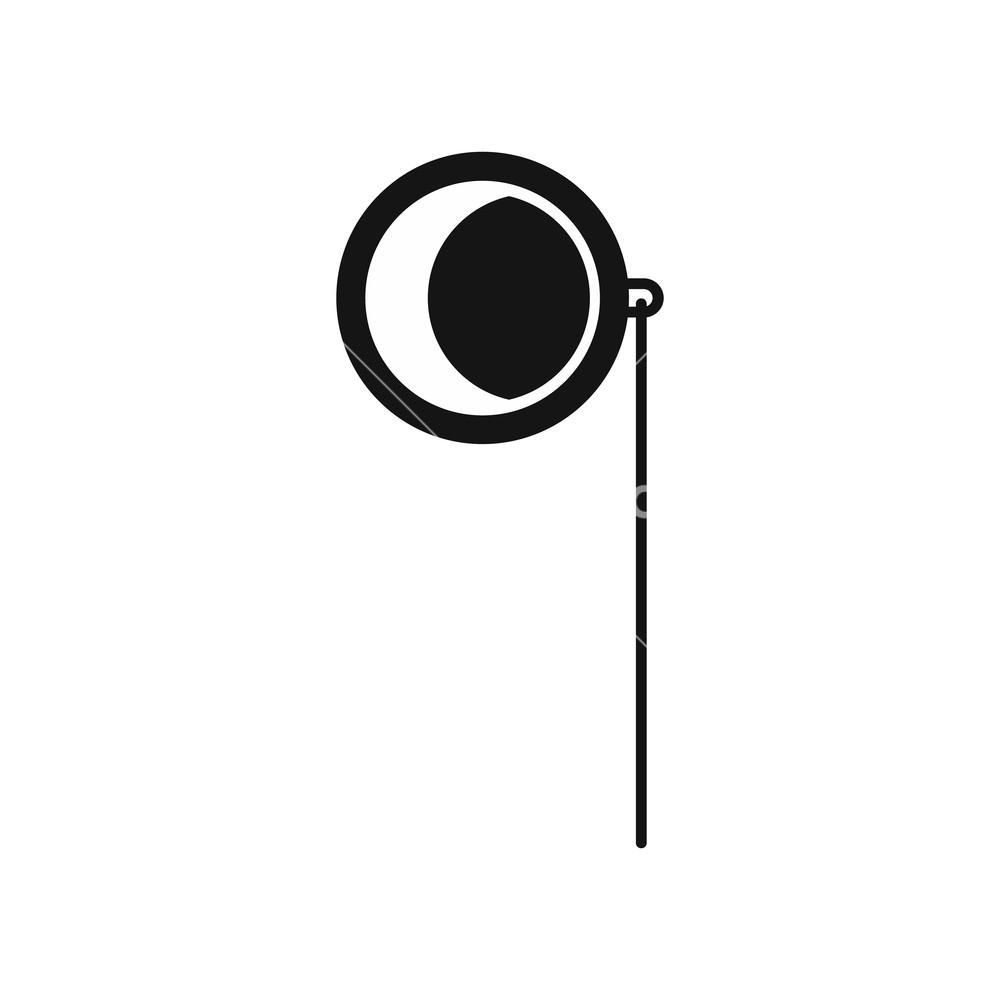 1000x1000 Monocle Icon In Simple Style On A White Background Illustration