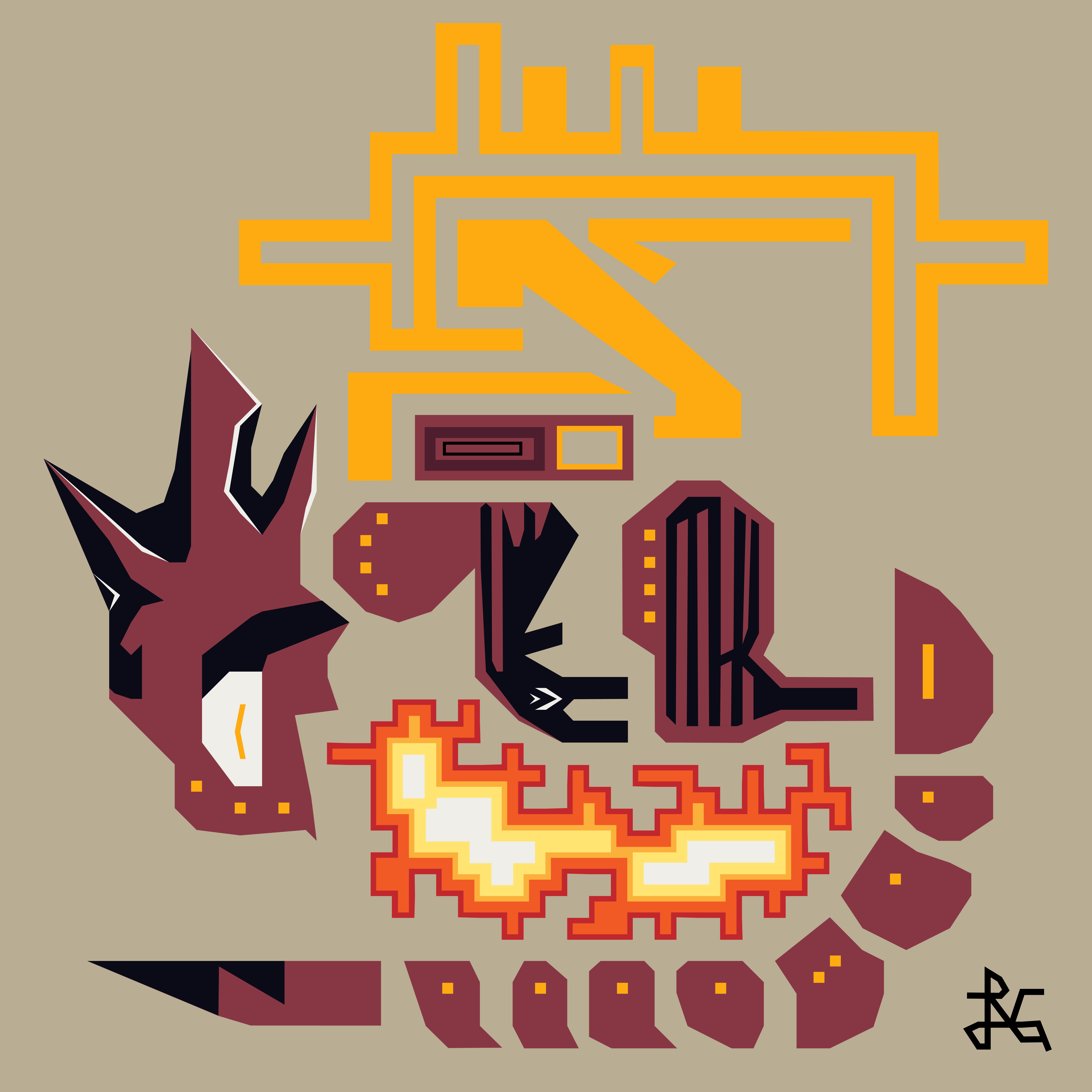 7500x7500 I Drew Effigy As A Monster Hunter Icon Warframe