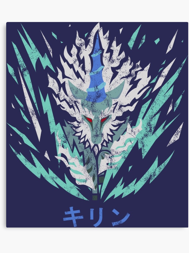750x1000 Monster Hunter World Kirin Kanji Icon Canvas Print