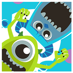 240x240 Monsters, Inc Pop Up Stickers Line Stickers Line Store
