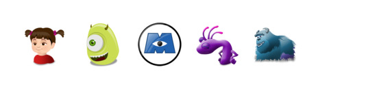 550x130 Monsters Inc Icons Set Png Free Download, Icon Easy