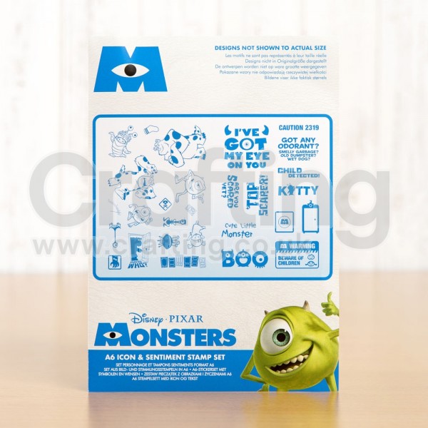 600x600 Disney Pixar Monsters Inc Icon Sentiment Stamp Set
