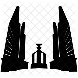 256x256 Democracy Monument Icon Of Glyph Style