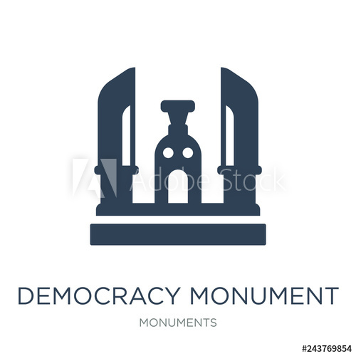 500x500 Democracy Monument Icon Vector On White Background, Democracy Mo