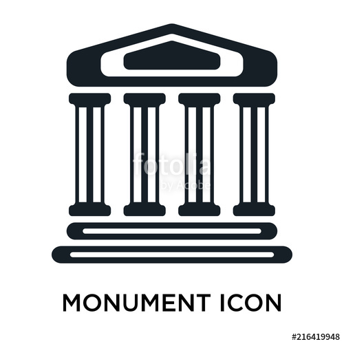 500x500 Monument Icon On White Background Modern Icons Vector