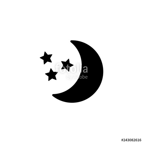 500x500 Moon And Stars Icon Stock Image And Royalty Free Vector
