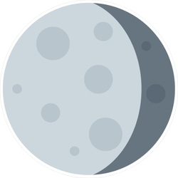 250x250 Flat Moon Icon Sticker