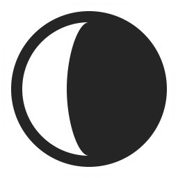 256x256 Moon Half Icon Iconexperience