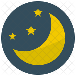 256x256 Moon Icon Of Flat Style
