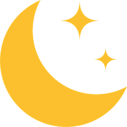 250x250 Crescent Moon Icon Sticker