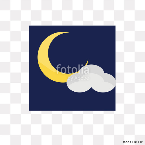 500x500 Half Moon Icon On Transparent Background Modern Icons Vector