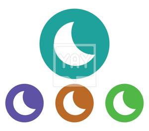 300x263 Moon Icon Vector