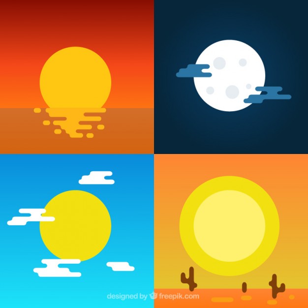 626x626 Cute Sun And Moon Icons Vector Free Download
