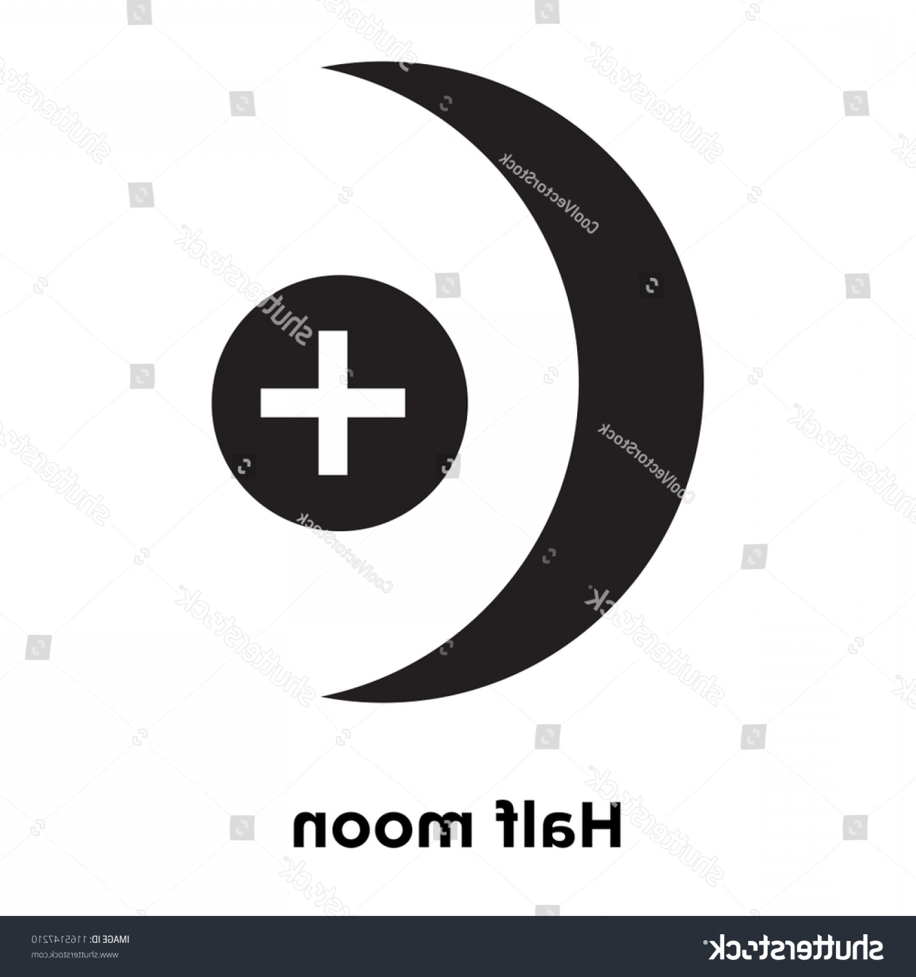 1800x1920 Half Moon Icon Vector Isolated On Handandbeak