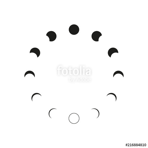 500x500 Moon Phases Icon Night Space Astronomy And Nature Moon Phases