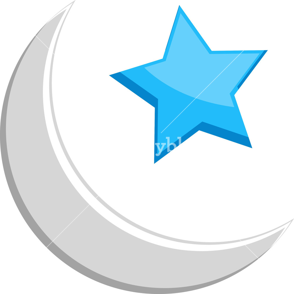 1000x1000 Moon Star Icon Royalty Free Stock Image
