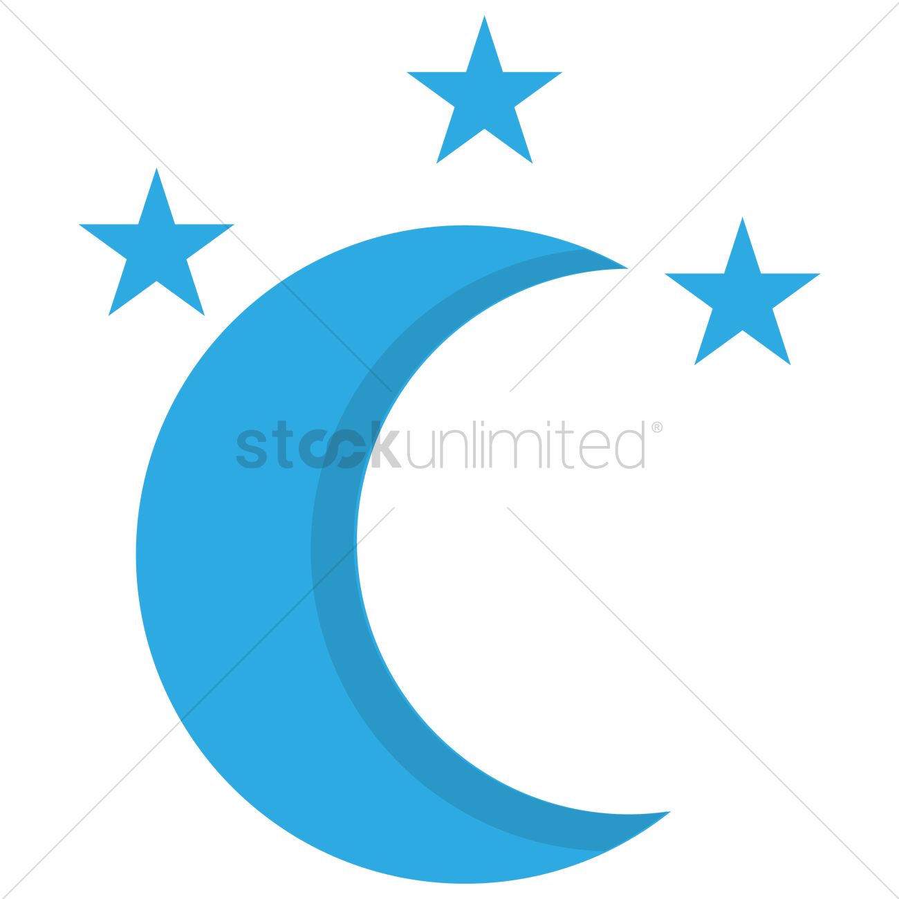 1300x1300 Moon Star Icon Vector Image