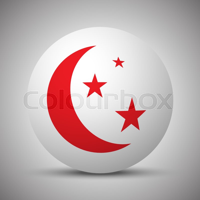 800x800 Red Moon And Stars Icon On White Stock Vector Colourbox