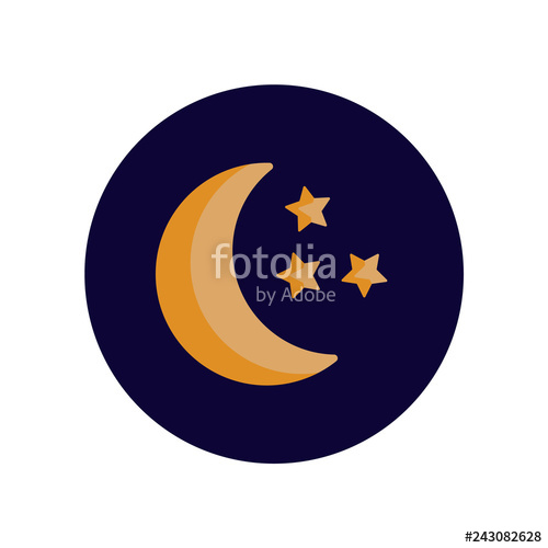 500x500 Moon And Stars Icon Stock Image And Royalty Free Vector