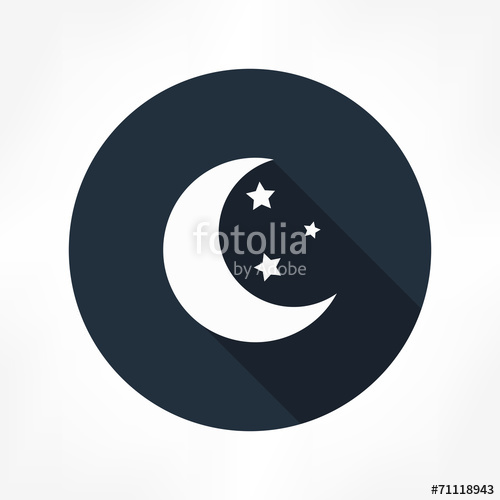 500x500 Moon Star Icon Stock Image And Royalty Free Vector