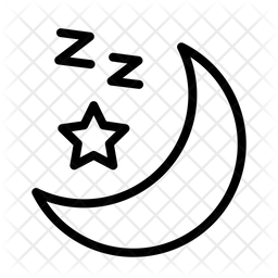 256x256 Moon And Star Icon Of Line Style