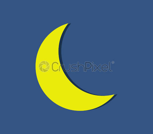 500x438 Moon Icon, Stock Vector Crushpixel