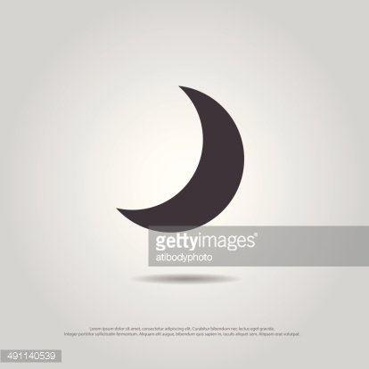 414x414 Moon Vector Icon Premium Clipart