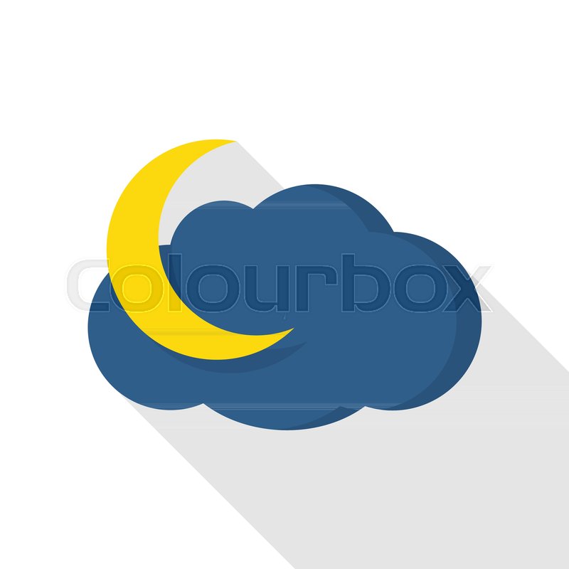 800x800 Moonlight Icon Flat Illustration Of Stock Vector Colourbox
