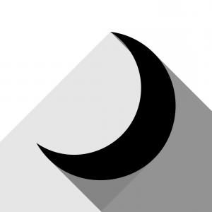 300x300 Black Moon Isolated Vector Icon Simple Element Illustration