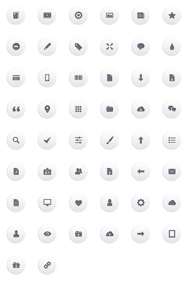 600x900 Grey Moonlight Icon Set