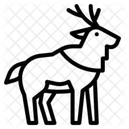 256x256 Moose Icon Of Line Style
