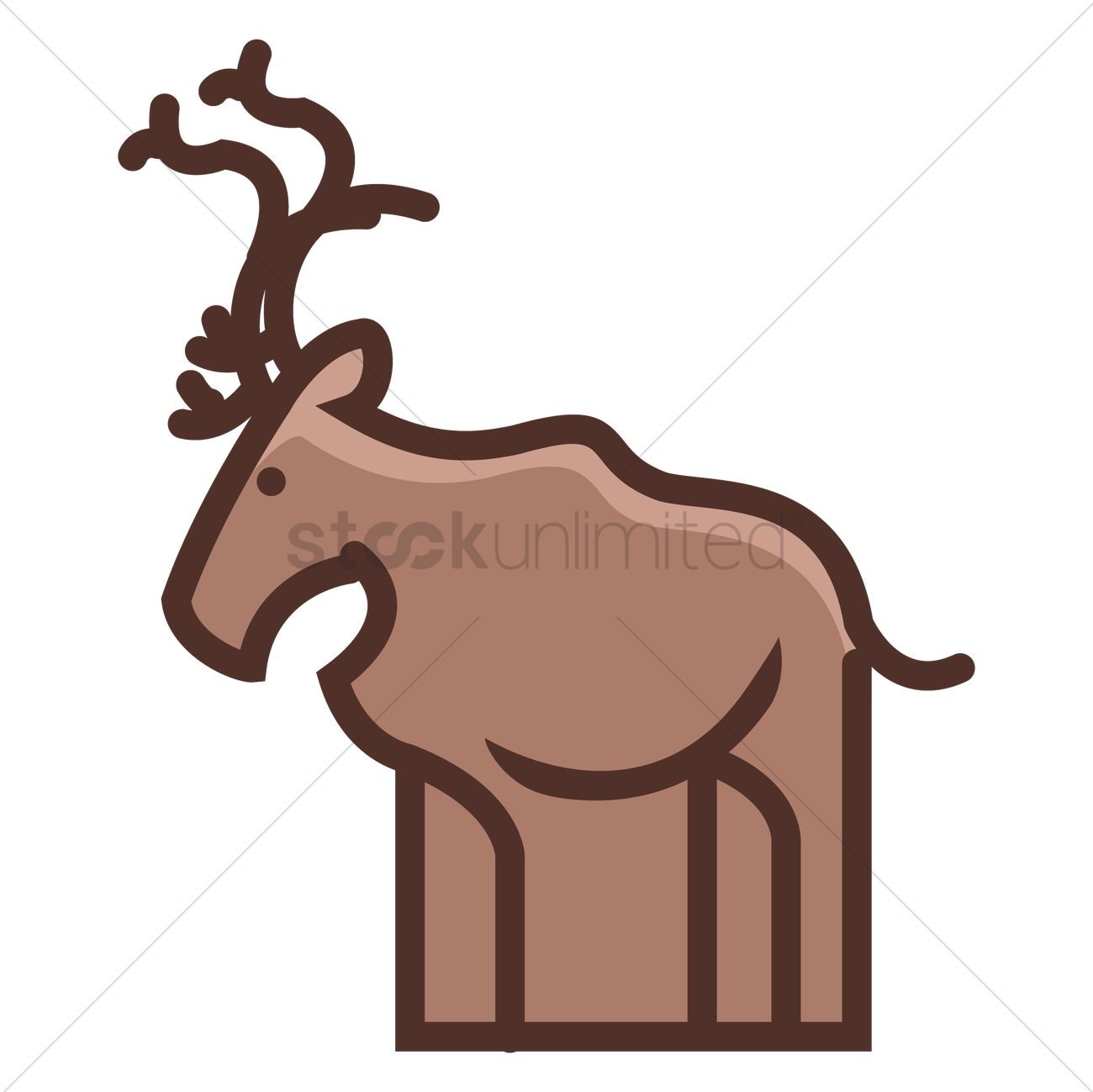 1300x1299 Moose Icon Vector Image