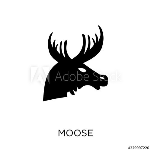 500x500 Moose Icon Moose Symbol Design From Animals Collection