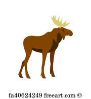180x195 Free Art Print Of Moose Head Antlers Forest Icon Symbol Moose