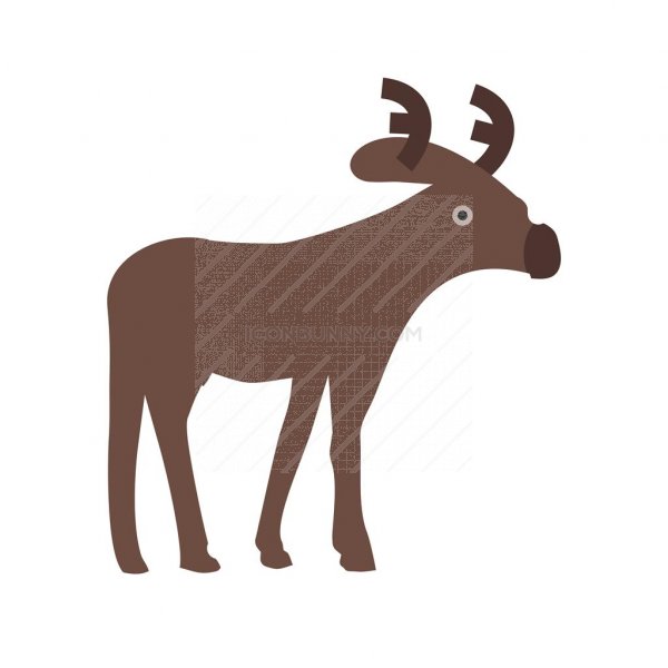600x600 Moose Flat Multicolor Icon